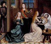 De liefdadigheid van de H. Nicolaas als jongeman. Master of the Legend of St. Lucy